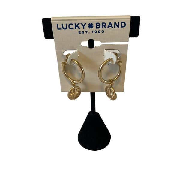Lucky Brand Coin Drop Hoops. - Picture 1 of 6